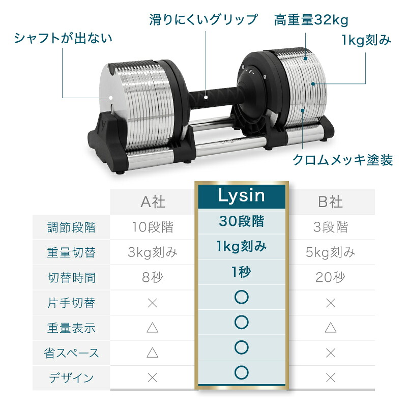 レビュー投稿で2年保証】 ライシン ヘリックスミラー 1kg刻み 32kg 1個