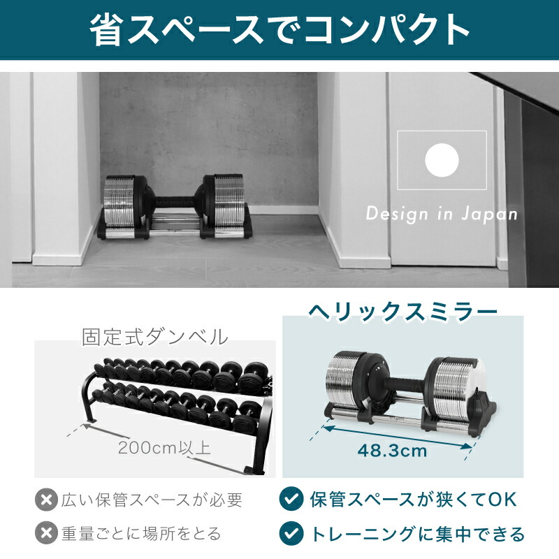 レビュー投稿で2年保証】 ライシン ヘリックスミラー 1kg刻み 32kg 1個