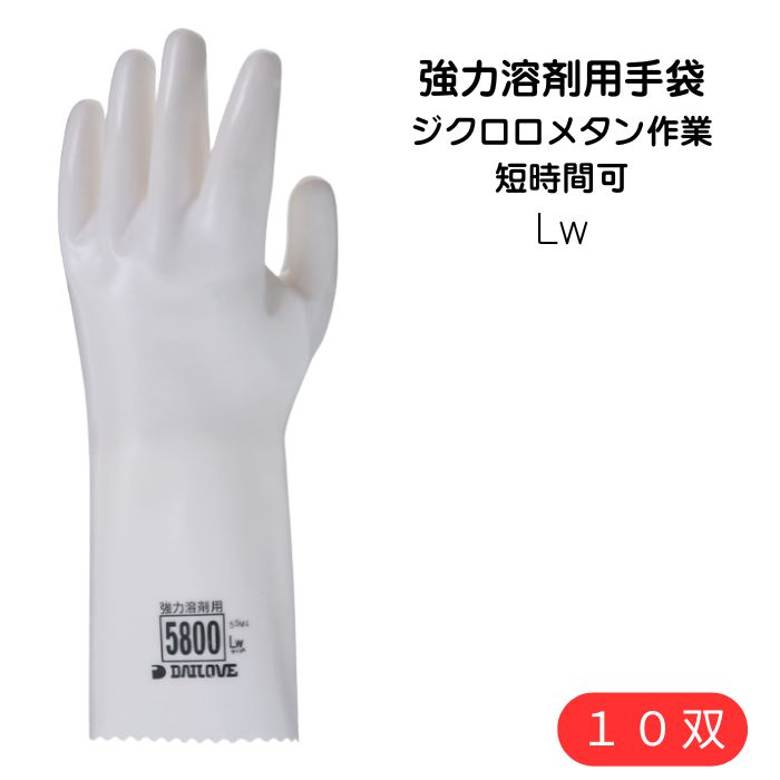 【10双組】豪然たる溶解剤用グローブ ダイローブ5800