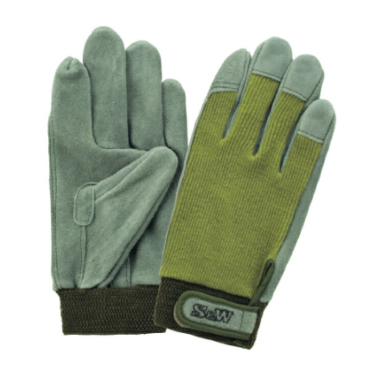 富士グローブ SW-32B S&Wオイル皮手袋 作業用 10双組(Lサイズ)② SW-32B 富士グローブ S&W オイル加工 マジック 作業用 革手袋