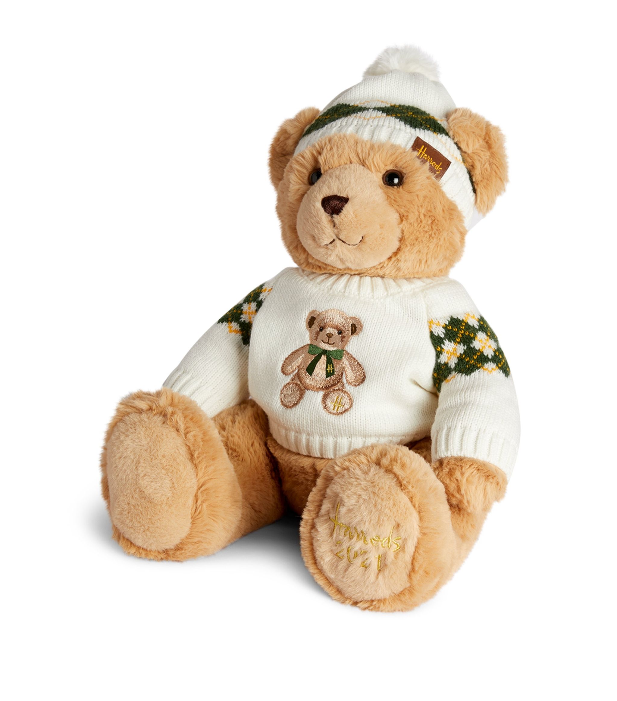 英国 Harrods ハロッズ 21 クリスマスベア テディ ベアー ぬいぐるみ 32cm 正規品 Christmas Bear 21 Angus Rvcconst Com