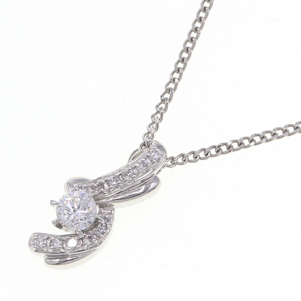 ダイヤモンド ネックレス D0.557ct D0.20ct Pt850 Pt900 中古 アクセサリー ジュエリー 宝石 ペンダント チョーカー レディース 女性 Diamond