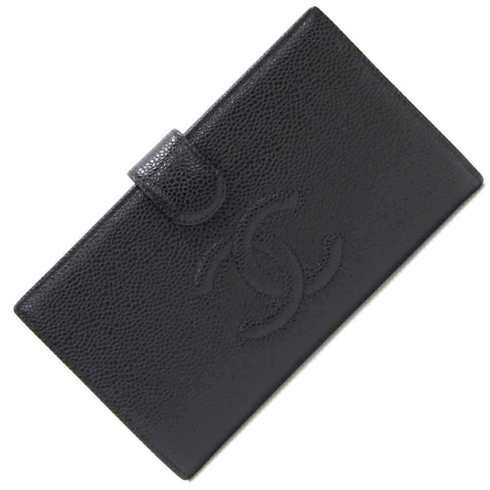 楽天市場】シャネル 二つ折りがま口長財布 ココマーク A13498 ブラック