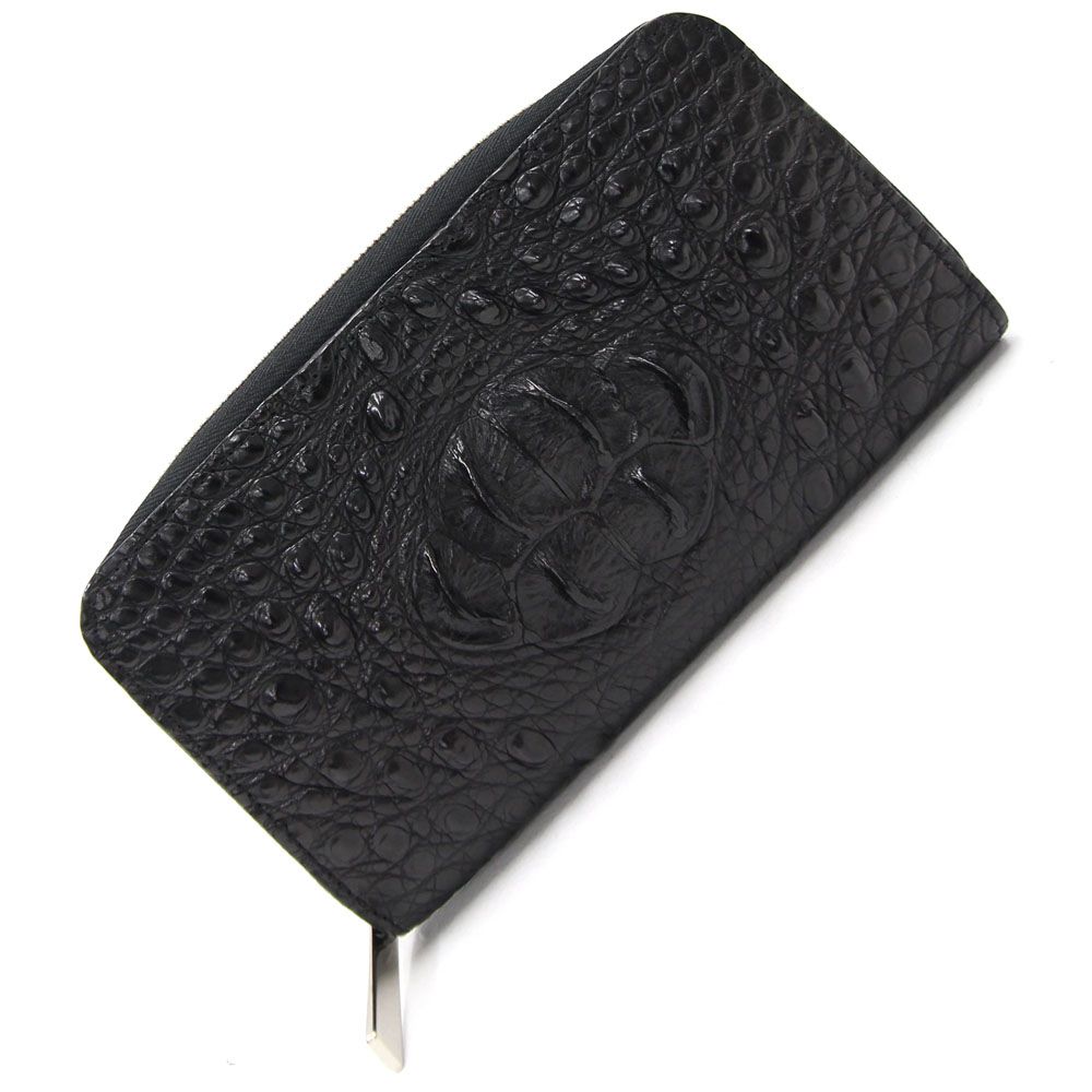 【中古】 ハオ ラウンドジッパー長紙入れ 黒いこと クロコダイル 中古 ロングウォレット メンズ 背鰐 ジャケット冠 カイマン HAO | 長紙入れ 紙入れ ブランド名紙入れ ブランド名 メンズ紙入れ メンズ長紙入れ 本革 メンズ長紙入れ革 ワニ革 長サイフ ラウンドジッパー ラウンド ラウンド長紙入れ
