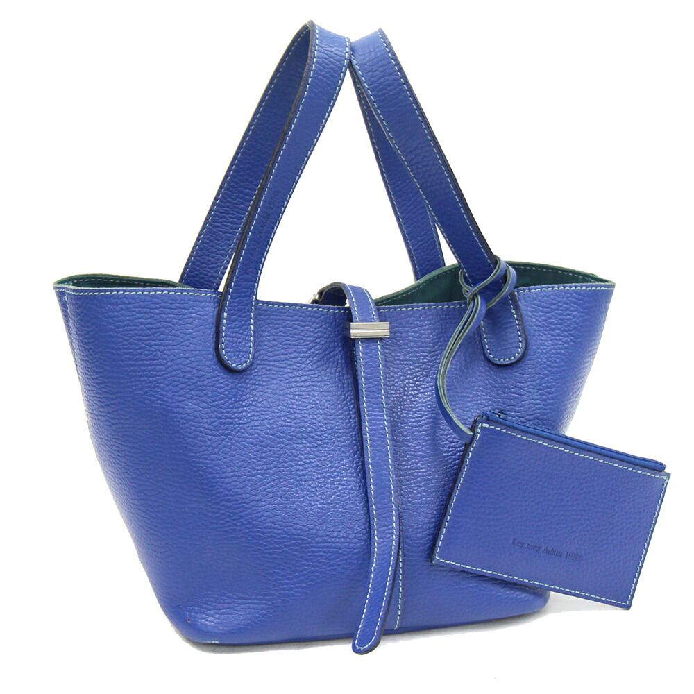 Les sac Adam ハンドバッグ 楽天市場】ルサックアダム ハンドバッグ ブルー レザー 中古