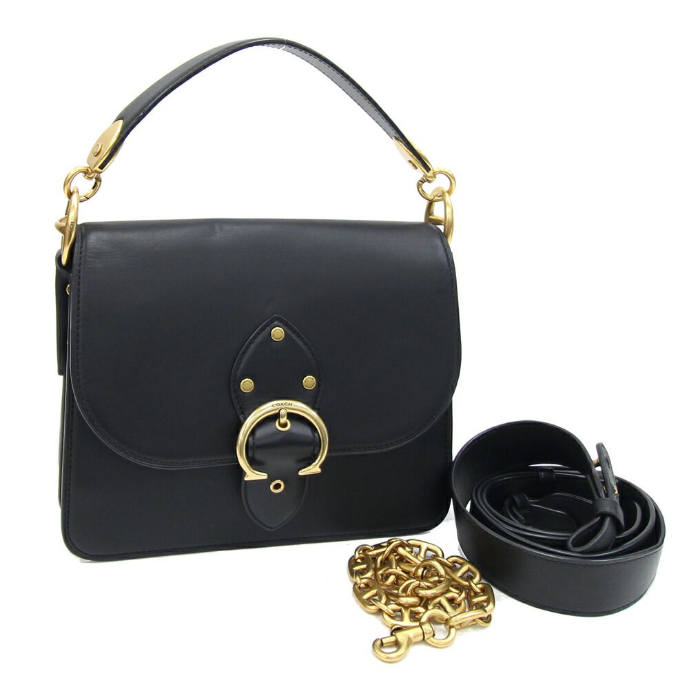 コーチ 3WAYハンドバッグ 4597 ブラック レザー 中古 黒 チェーンバッグ 斜めがけ 肩がけ レディース COACH