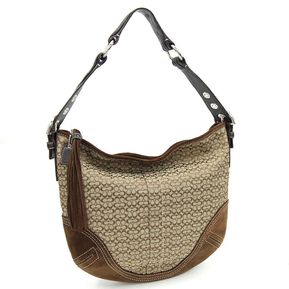 ★美品★ coach スモールホーボー ミニシグネチャーショルダー6351 楽天市場】コーチ COACH ショルダーバッグ 6351 ミニ
