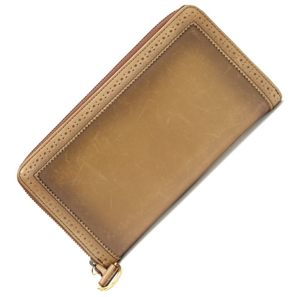 【中古】 グッチ ラウンドファスナー長財布 295372 ブラウン レザー 中古 ロングウォレット ゴールド金具 茶 レディース メンズ GUCCI | 財布 長財布 革 ウォレット レディース財布 ブランド ブランド財布 メンズ財布 ヴィンテージ ブランド品 ファスナー ジップ 皮財布