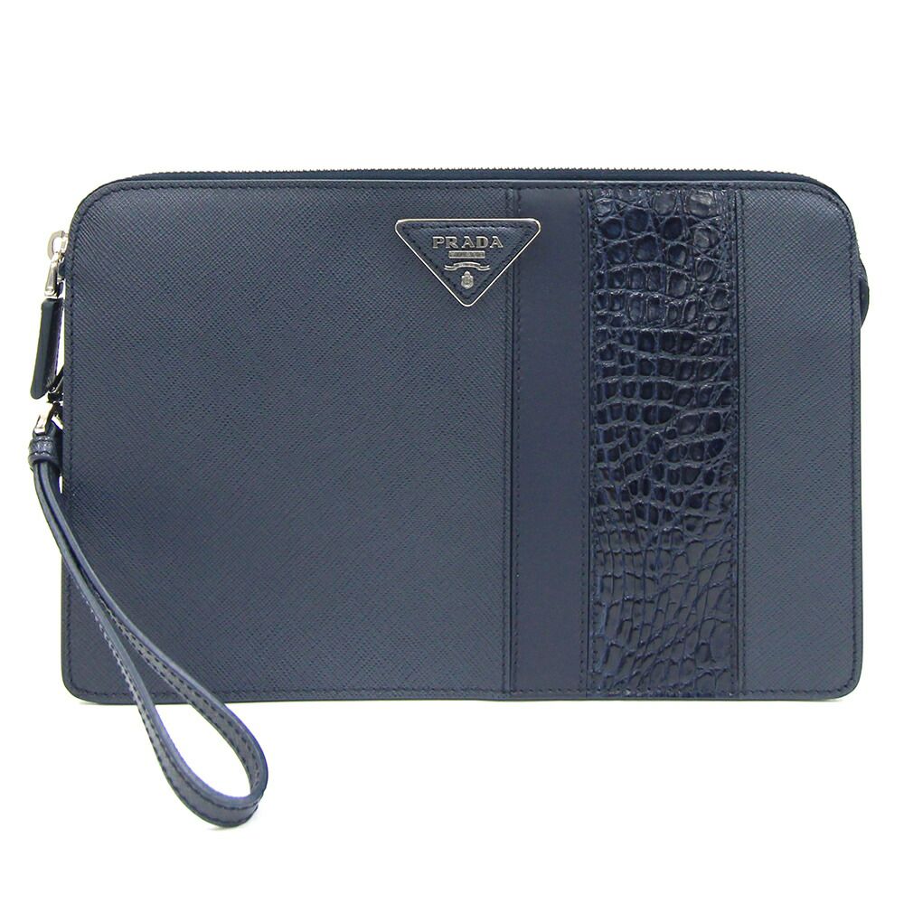 PRADA サファーノ プラダ PRADA 財布 二つ折り サフィアーノ レザー Wホック ロゴ