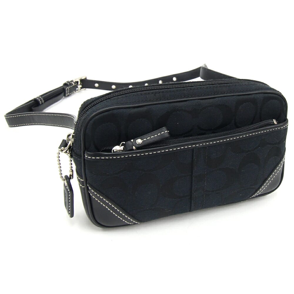 COACH ボディバッグ・ウエストポーチ ダークブラウン・ブラック COACH コーチ ボディバッグ ウエストポーチ シグネチャー レディース