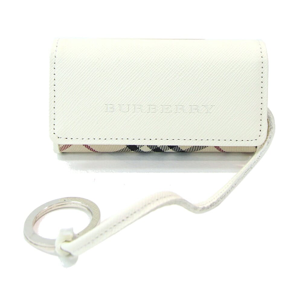 ヒマワリ　　BURBERRY 5連キーケース　ベージュ BURBERRY バーバリー キーケース 4連キーケース レディース