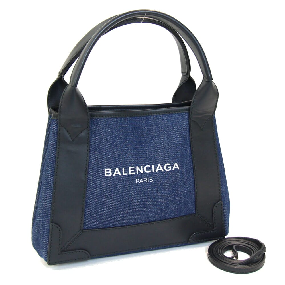 BALENCIAGA★ハンドバッグ ブルー ショルダーストラップ付き BALENCIAGA - 良品 BALENCIAGA バレンシアガ ジャイアント