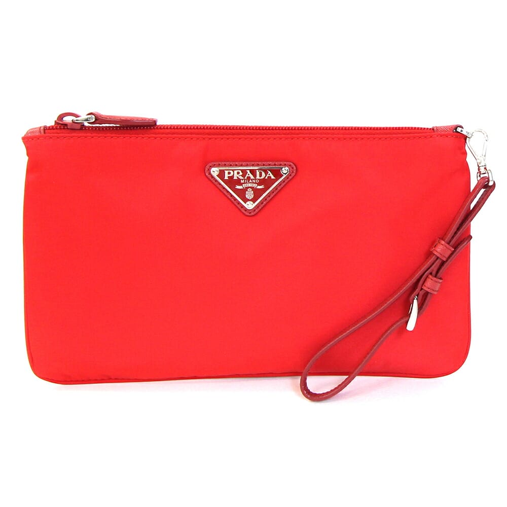 ⭐️値下売切⭐️ PRADA プラダ大きめポーチ　クラッチバック　黒色　三角ロゴ ⭐️値下売切⭐️ PRADA プラダ大きめポーチ クラッチバック