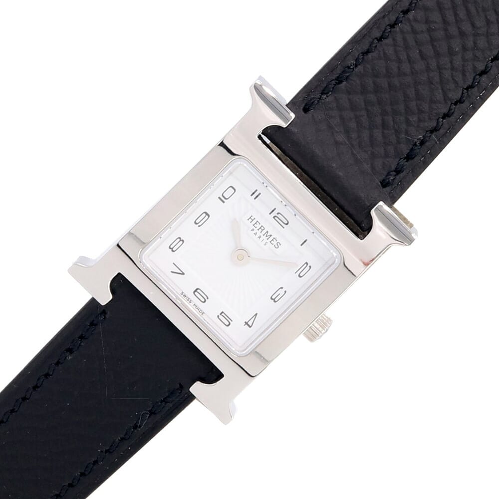 エルメス　腕時計　Hウォッチ　PM 25㎜　ステンレス　黒エプソン　スモール新品 楽天市場】HERMES エルメス 腕時計 Hウォッチ H watch PM 25mm