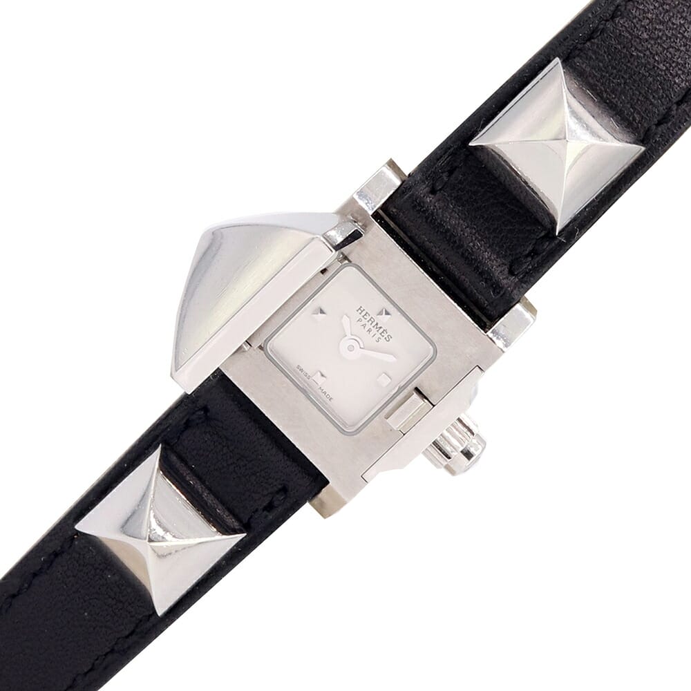 楽天市場】HERMES エルメス メドール ホワイト文字盤 GP