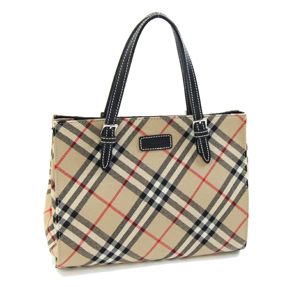 【美品】バーバリーブルーレーベル ハンドバッグ ワンハンドル チェック ウール 美品】バーバリーブルーレーベル ハンドバッグ ワンハンドル