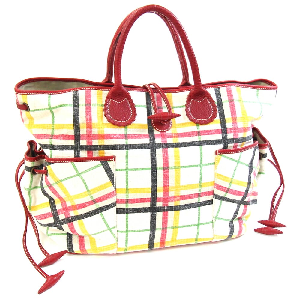 美品　Burberrys 丸型ハンドバッグ チェック柄 Burberrys チェック柄 ボストンバッグ Vintage BURBERRYS