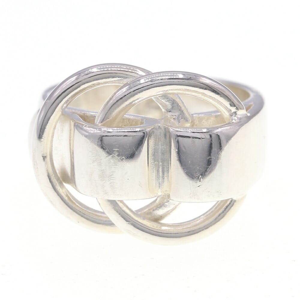 HERMES/エルメス/シルバーリング11号 HERMES - レア品 エルメス リング 11号 シルバー 925/K18YG の通販 by