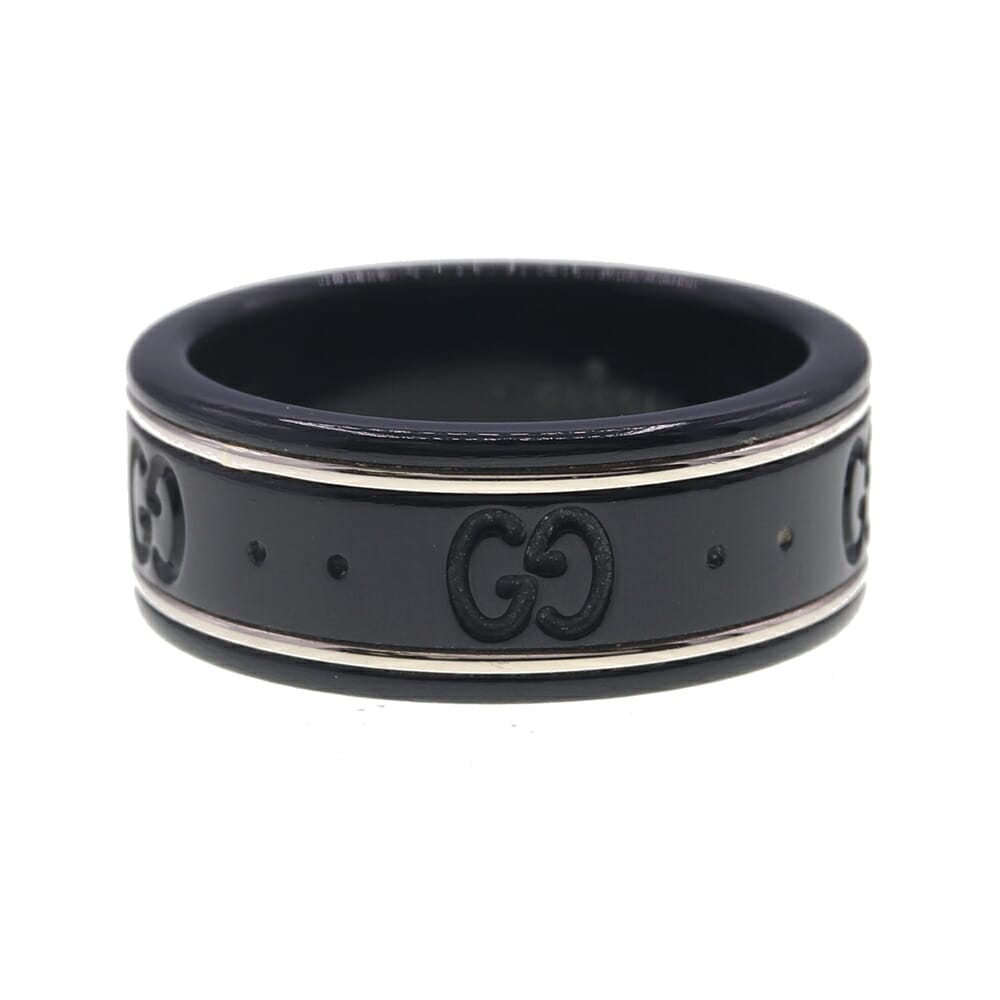 楽天市場】グッチ 指輪 メンズ アイコン ワイド リング 24号 イエロー