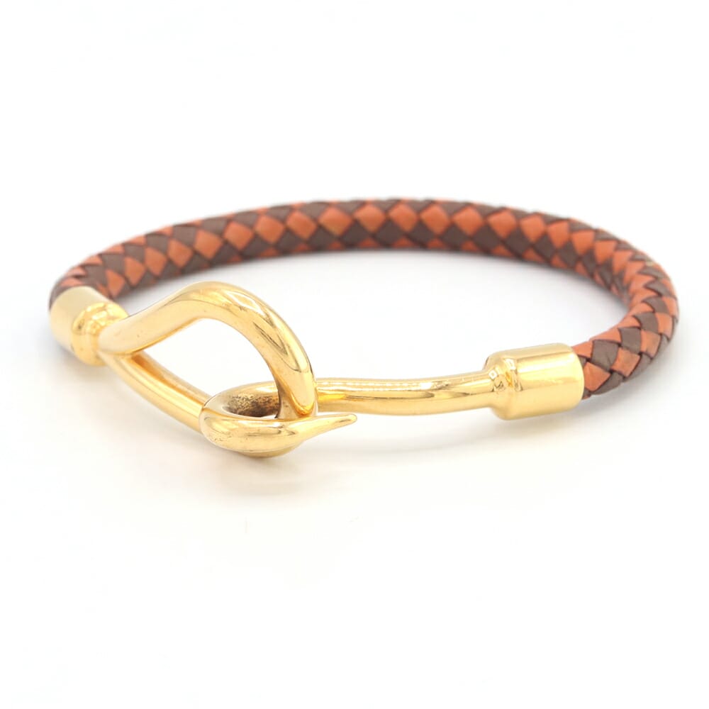 楽天市場】HERMES エルメス ジャンボ レザー ブレスレット バングル 2