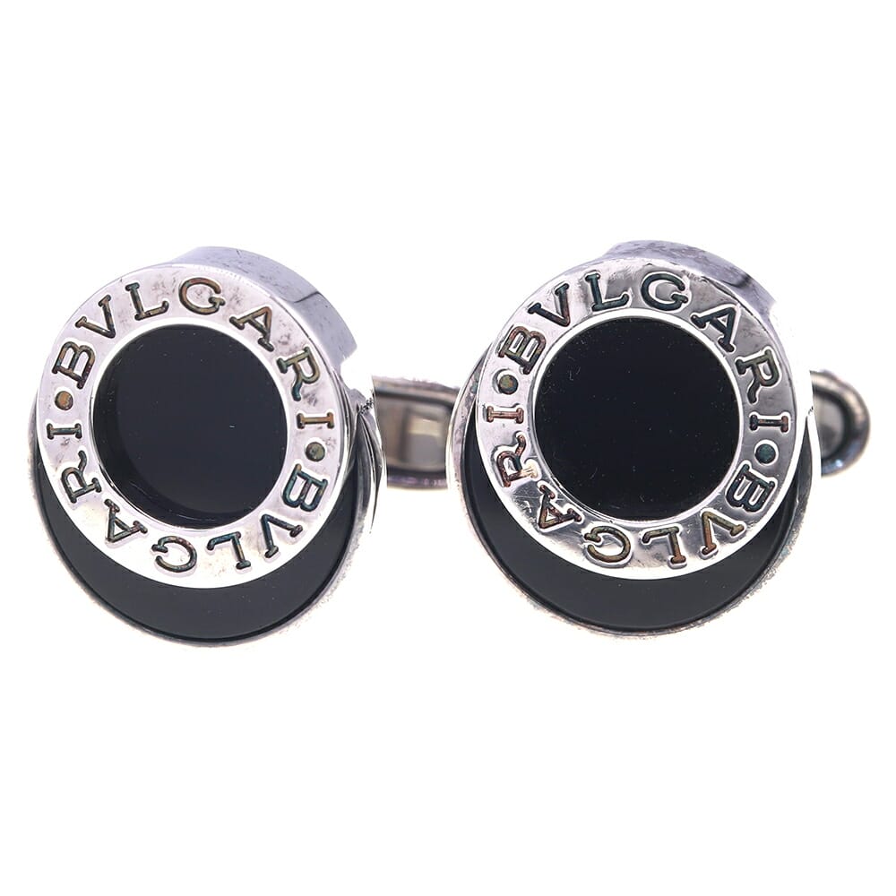 BVLGARI ロゴ オニキス/シルバー カフス SV925 カフリンクス 楽天市場】ブルガリ カフス メンズ ブルガリブルガリ オニキス