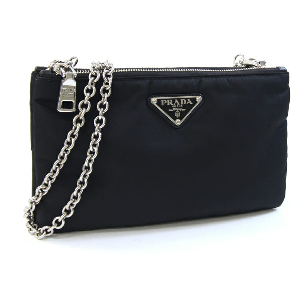 ✨美品✨ ギャランティ　プラダ ショルダーバッグ　三角ロゴ　ナイロン　ブラック PRADA - プラダ PRADA バッグ ナイロン メンズ ショルダーバッグ