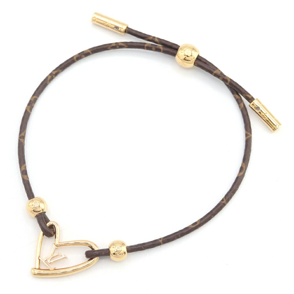 ▲K18WG ルイヴィトン モノグラム ブレスレット Q95010 ユニセックス ルイヴィトン ブラスレ・モノグラム ブレスレット K18YG Q95010 | 立川