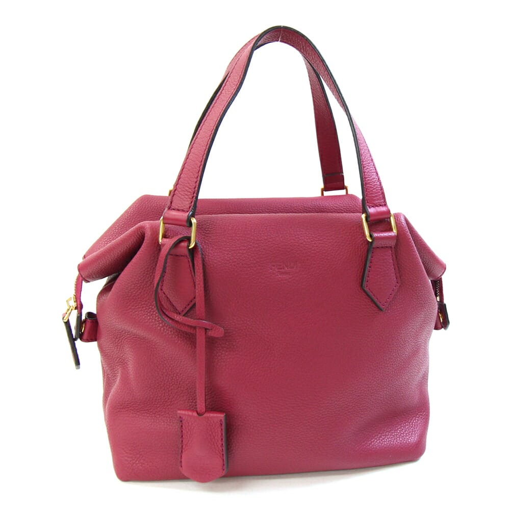 本物 オールドフェンディ ハンドバッグ レディース 赤 レッド FFロゴ