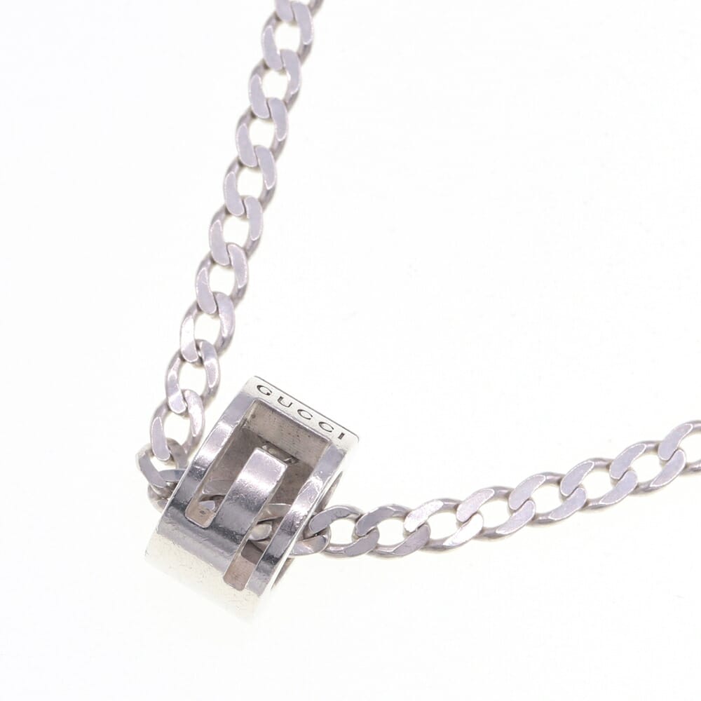 グッチ ネックレス カットアウトG Gリング 223351 SV スターリングシルバー925 中古 ペンダント アクセサリー Gロゴ レディース メンズ GUCCI