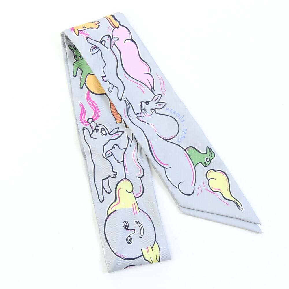 楽天市場】【新品】エルメス HERMES カレ90 千と一のウサギ MILLE ET