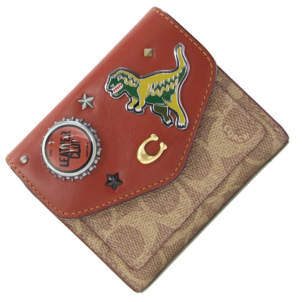 楽天市場】コーチ 財布 COACH コーティングキャンバス ぺブルレザー