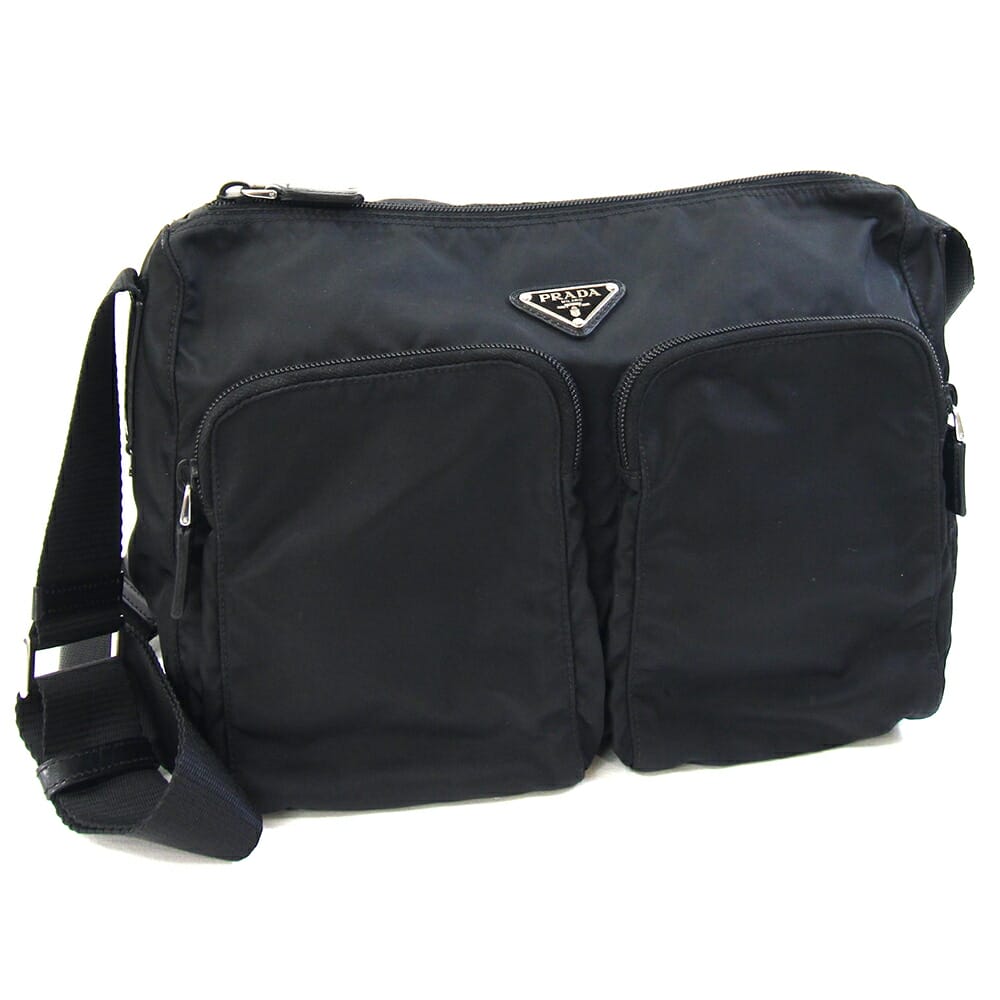楽天市場】プラダ ショルダーバッグ BT0500 ブラック ナイロン レザー