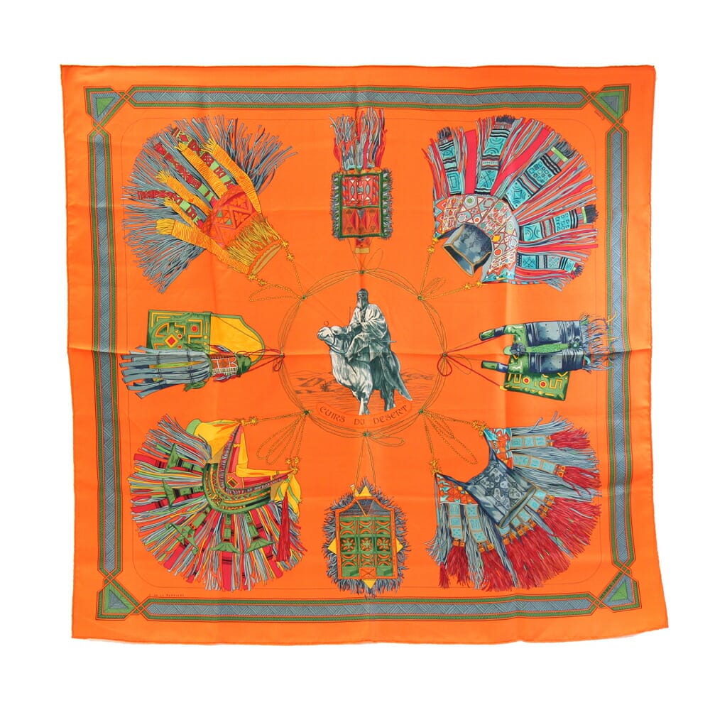 楽天市場】エルメス スカーフ カレ90 Din Tini Ya Zue 人間と自然の