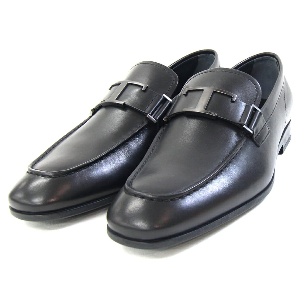 トッズ メンズシューズ Tタイムレス ローファー XXM51B0CT60VAFB999 ブラック レザー サイズ6 1/2 中古 ビジネス 靴 メンズ 男性 紳士 TOD&rsquo;S｜マダムブランド 店