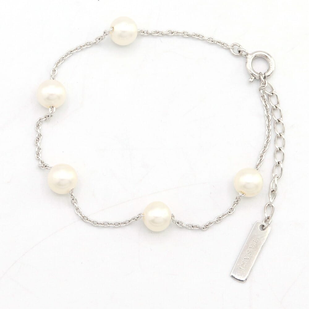 楽天市場】タサキ ステーション 7Pパール K18WG ホワイトゴールド