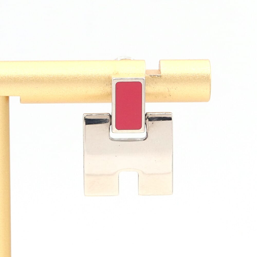 エルメス 片耳ピアス アイリーン ルージュヴィフ シルバー金具 メタル 中古 イヤー アクセサリー レディース HERMES
