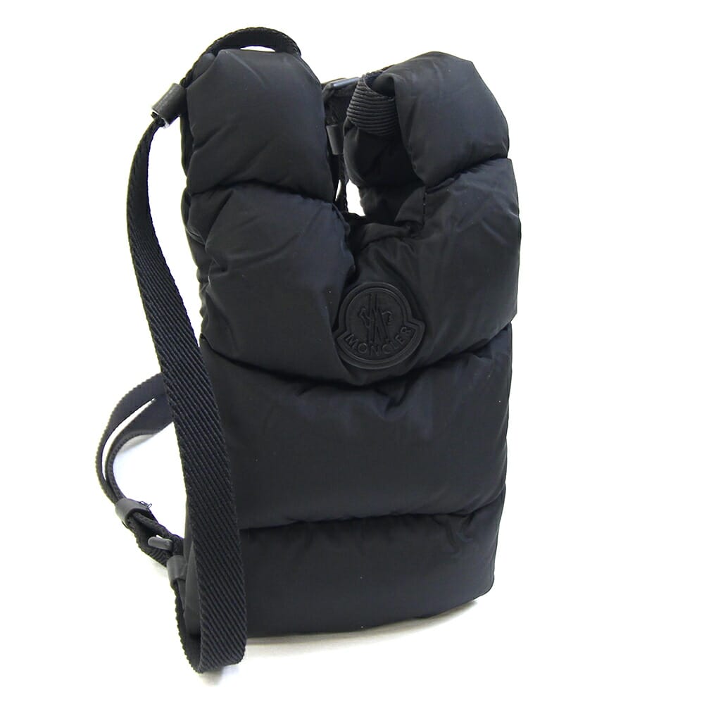 モンク軌跡 ショルダーバッグ レジェール J109B5L00022 M2170 黒いこと ナイロン 牛皮 中古 曲がった掛け はりつけ台上半身 スマホショルダー ミニ御徒面子 メンズ レディース MONCLER