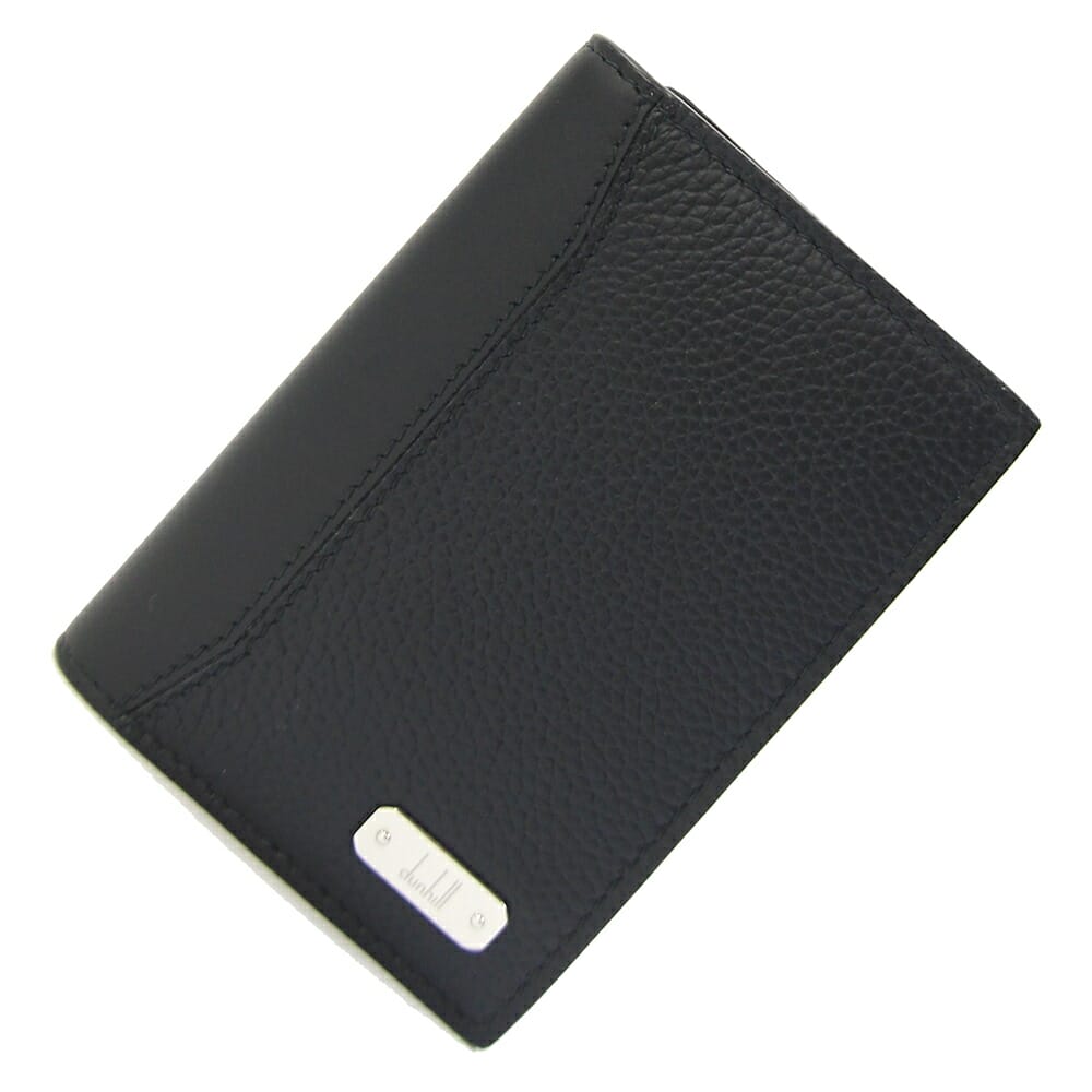 ダンヒル 名刺入れ 1893 ハーネス 23R2512GN001R ブラック レザー 中古 カードケース パスケース ビジネス メンズ dunhill｜マダムブランド 店