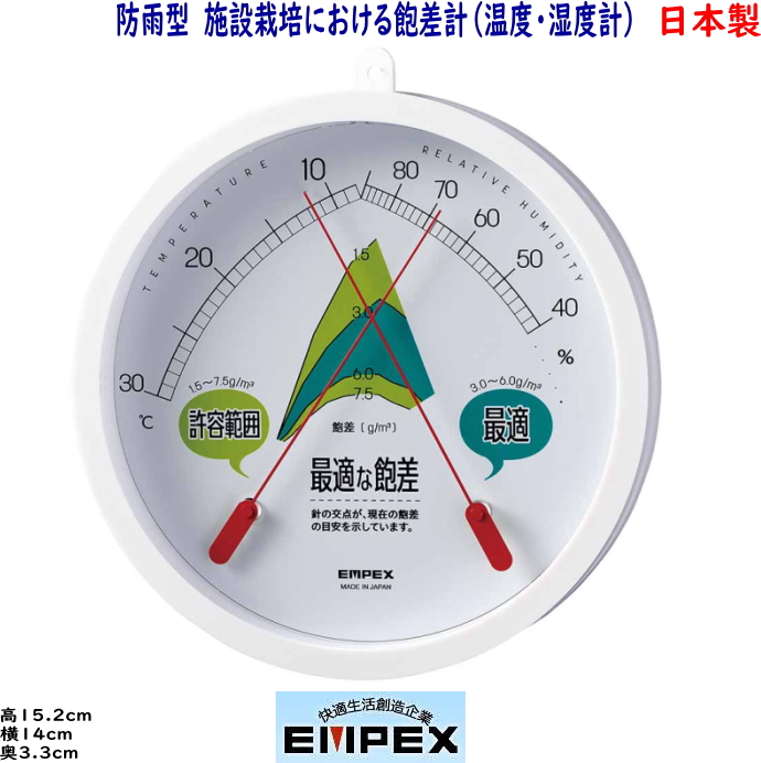 引出物 EMPEX 生活管理 温度 湿度計 壁掛用 TM-2416 クリアブルー