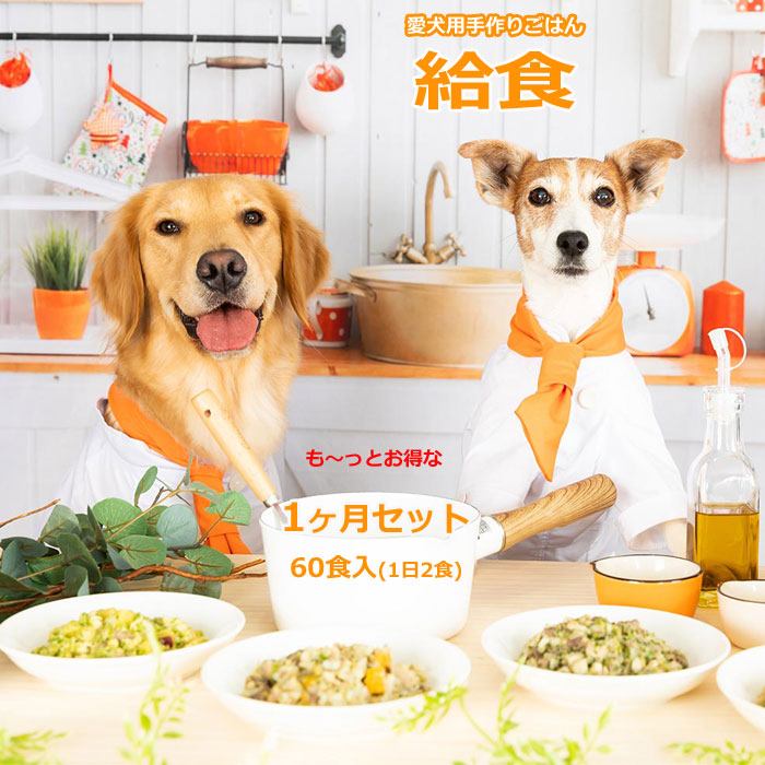 国産 楽天市場 手作り 犬 ごはん 給食 一ヶ月セット 1日2食60個 3kg用 手作り犬ごはんm Dogstudio 全品送料無料 Lexusoman Com