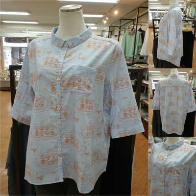 【10%off】ivory beads♪特殊な刷り上げるの五分袖トップ♪