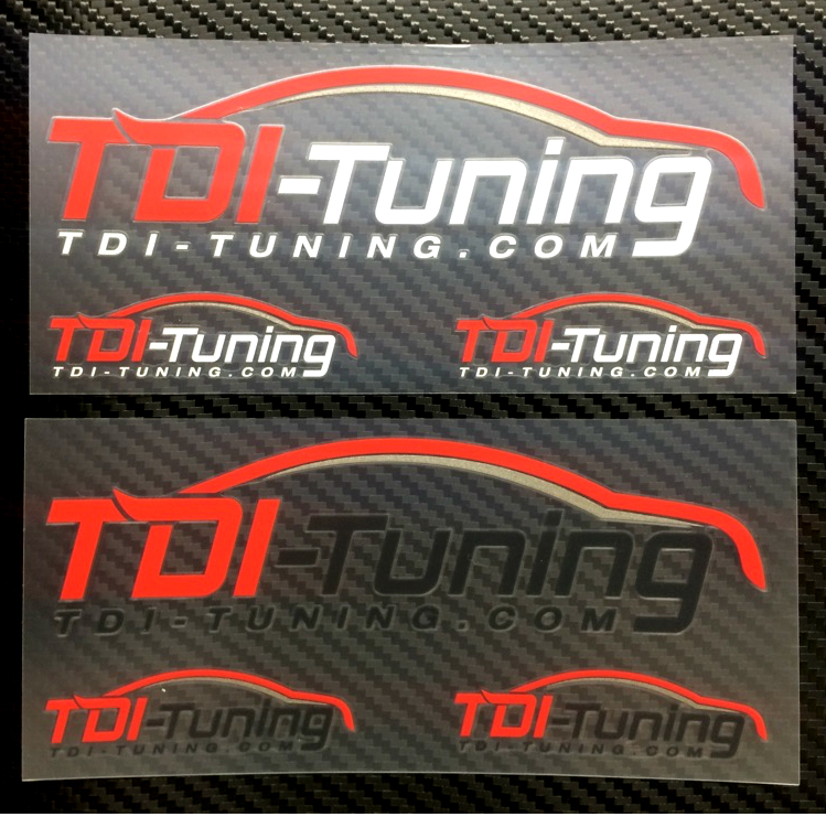 TDI Tuning ロゴステッカー ホワイト ブラック２枚セット 受注生産品