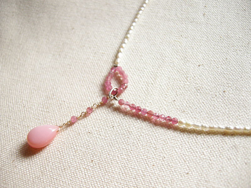 Kilim Mammoth Istanbul Pink Opal Tourmaline K10 Sv K18wg Knitting Pink Tourmaline Y Necklace
