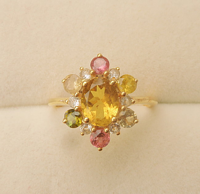 楽天市場】プラチナグリーントルマリン リングサイズ11号 サイズ変更可