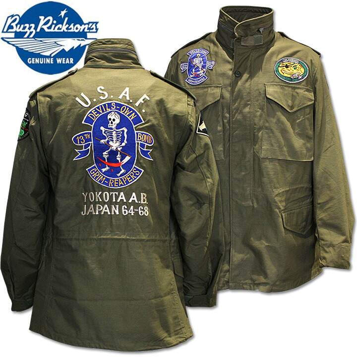 BUZZ RICKSON'S(バズリクソンズ)Type M-65 FIELD COAT BUZZ RICKSON MFG. CO. INC.『13th BOMB. SQ. GRIM REAPERS』BR15804-01 Olive Drab|mLAB店