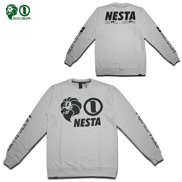 代引不可 楽天市場 Nesta トレーナー Hd ライオントレーナー 173nb1302 Wht ホワイト ネスタ トレーナー ネスタ スウェット メンズ レゲエ B系 スケーター ネスタブランド Nestabrand あす楽 メリケンマーケット Street Wear 50 Off