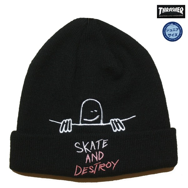 楽天市場】THRASHER スラッシャー キッズサイズ ロゴ刺繍 ニット