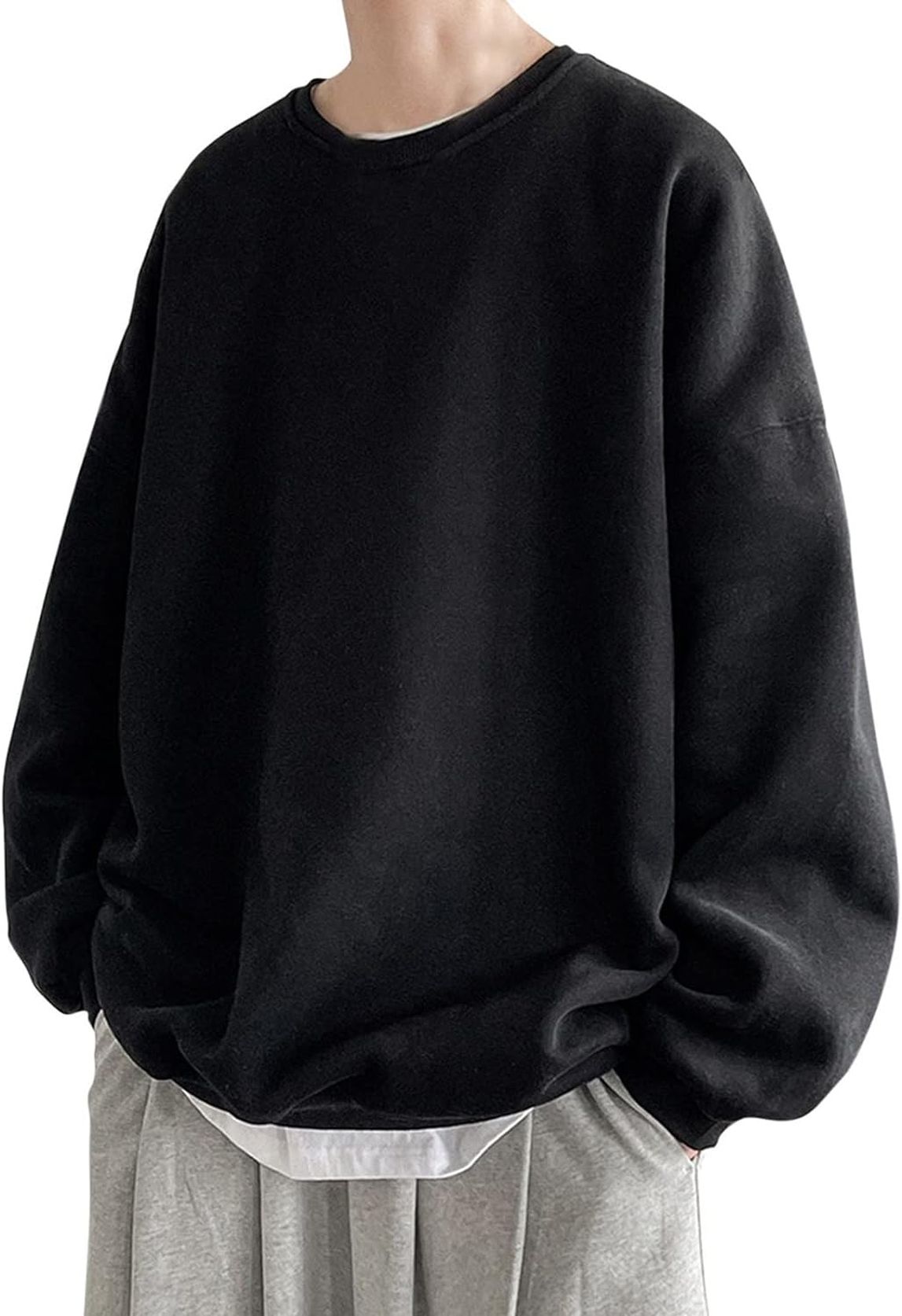 長袖tシャツ メンズ スポーツ ウェットシャツ クルーネックス ゆったり プルオーバー 無地 春秋冬服 薄手 オーバーサイズ フードなし Tシャツ おしゃれ ゆったり スポーツ 快適 ファッション ビ