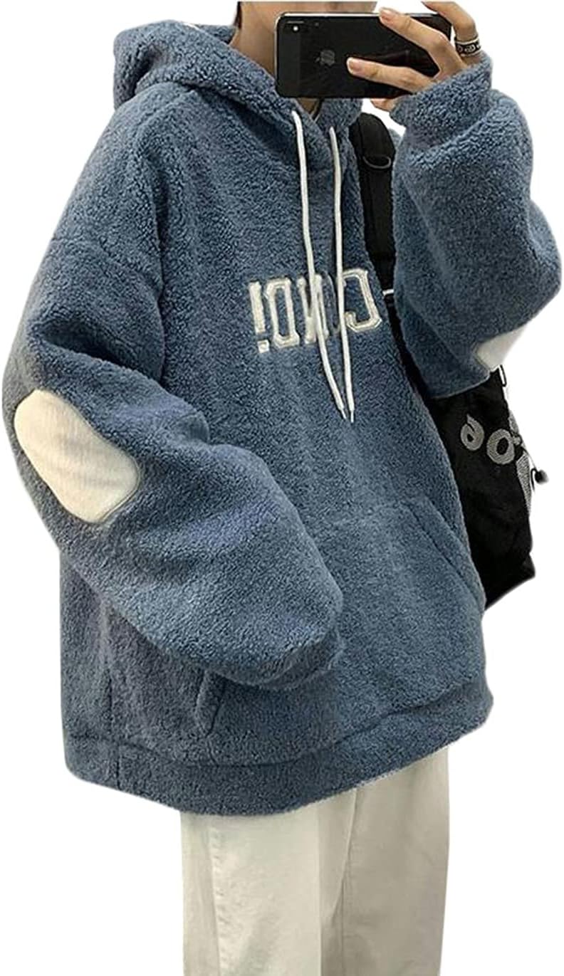 パーカー メンズ ボアパーカー もこもこ 長袖 フード付き プルオーバー ゆったり フリース 厚手 あったか 防寒 カジュアル 秋冬 大きいサイズ 無地 おしゃれ