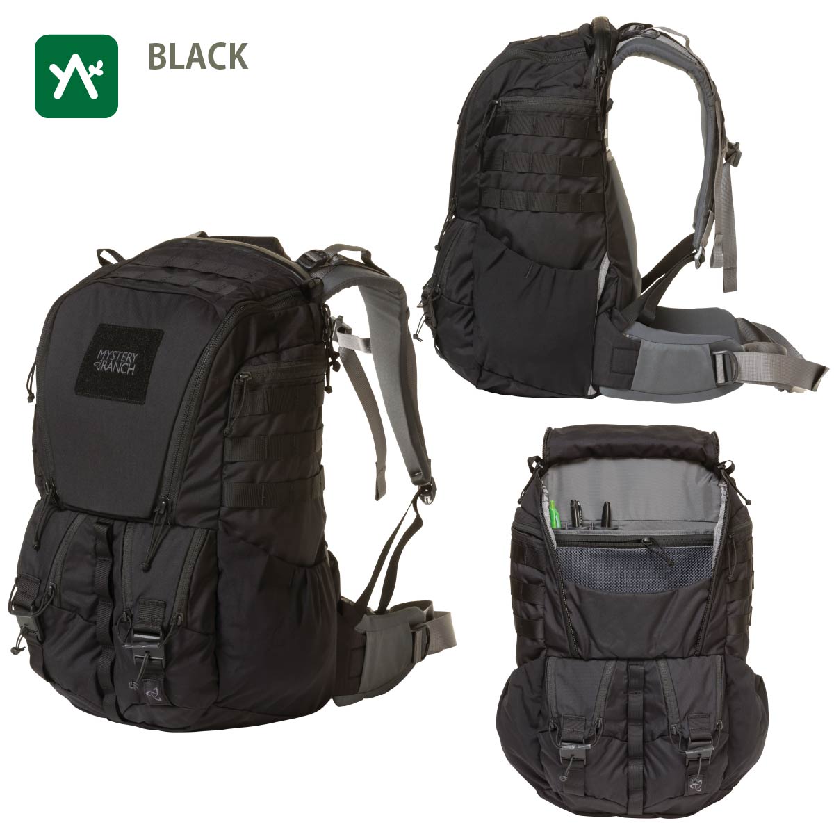 サマーセール35%オフ [ミステリーランチ] リップラック 32 ブラック L/XL 19761389001007 並行輸入品 バッグ
